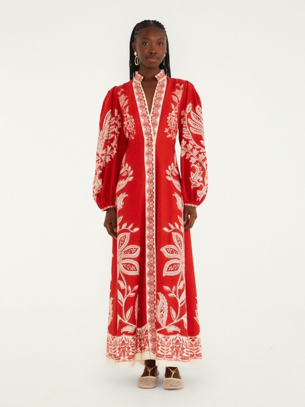 FARM Rio Red Miranda Maxi Dress Size SMIRANDA RED / S